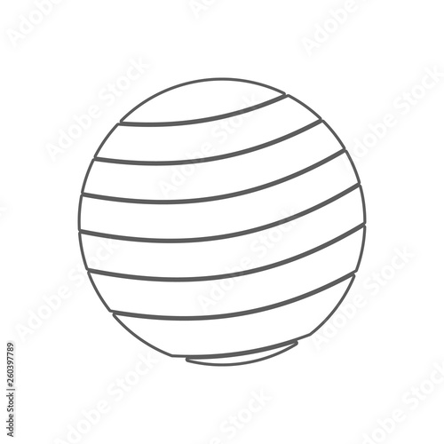 fitness ball icon. Element of Sport for mobile concept and web apps icon. Outline  thin line icon for website design and development  app development