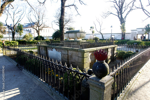 Mausoleum of Sir John Moore in the garden of San Carlos in La Coruña. It was a British general who died in the battle of Elviña on January 16, 1809 photo