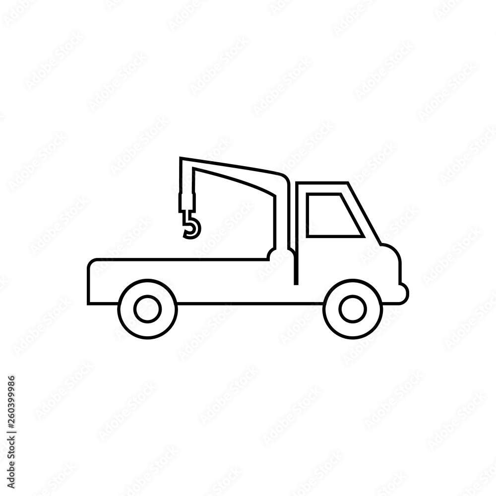 wrecker icon. Element of transport for mobile concept and web apps icon. Outline, thin line icon for website design and development, app development