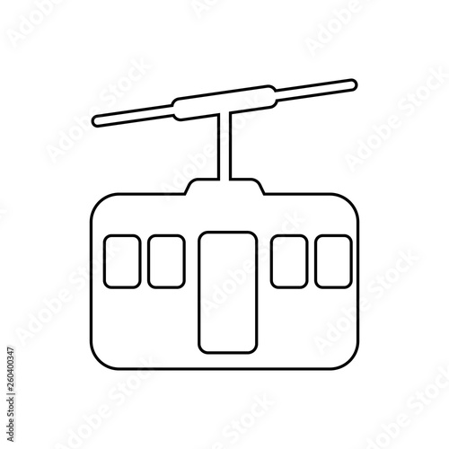 funicular icon. Element of transport for mobile concept and web apps icon. Outline, thin line icon for website design and development, app development
