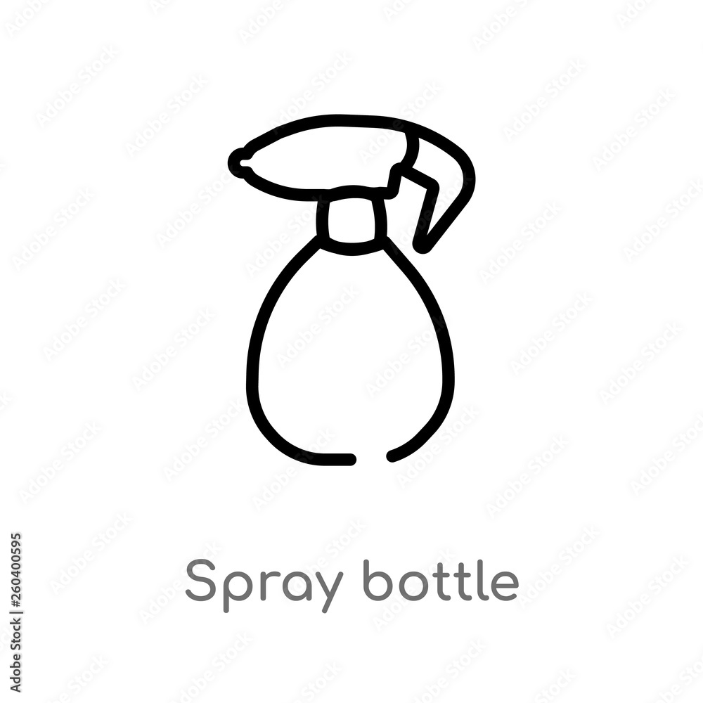 Fototapeta premium outline spray bottle vector icon. isolated black simple line element illustration from fashion concept. editable vector stroke spray bottle icon on white background