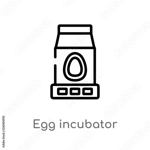 outline egg incubator vector icon. isolated black simple line element illustration from future technology concept. editable vector stroke egg incubator icon on white background