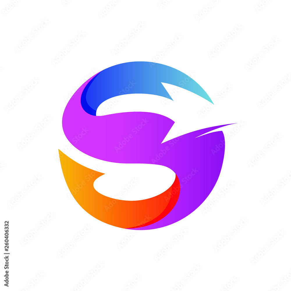 Letter S Arrow Logo Vector Letter S Arrow Logo Vector