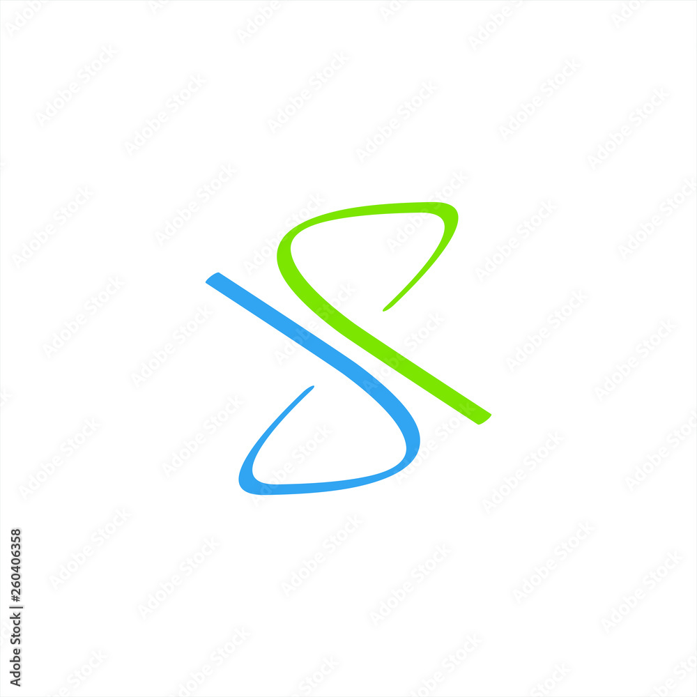 Obraz premium Modern technology initial logo design