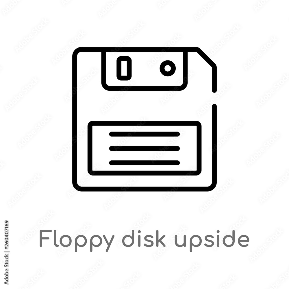 outline floppy disk upside down vector icon. isolated black simple line element illustration from hardware concept. editable vector stroke floppy disk upside down icon on white background outline floppy disk upside down vector icon. isolated black simple line element illustration from hardware concept. editable vector stroke floppy disk upside down icon on white background