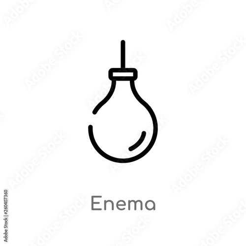 outline enema vector icon. isolated black simple line element illustration from health and medical concept. editable vector stroke enema icon on white background