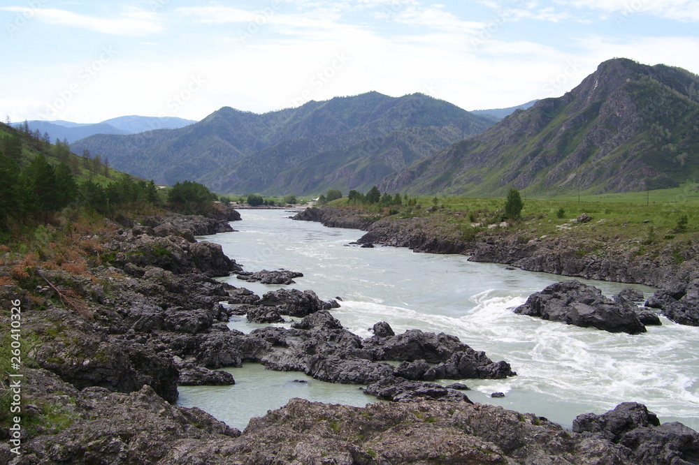 The beauty of the Altai Mountains in summer in good weather. The beauty of the Altai Mountains in summer in good weather.