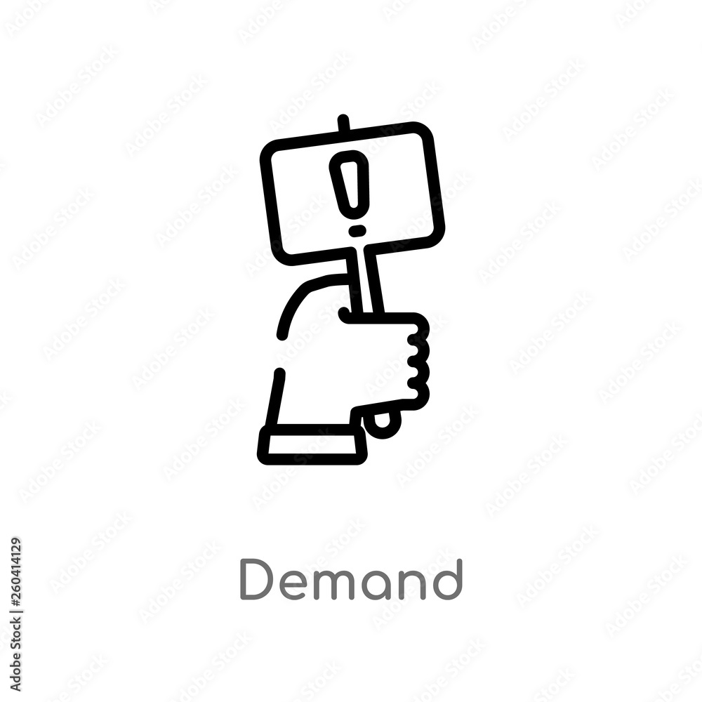 outline demand vector icon. isolated black simple line element illustration from marketing concept. editable vector stroke demand icon on white background