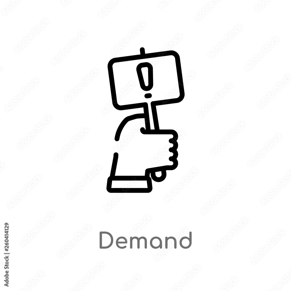 outline demand vector icon. isolated black simple line element illustration from marketing concept. editable vector stroke demand icon on white background outline demand vector icon. isolated black simple line element illustration from marketing concept. editable vector stroke demand icon on white background