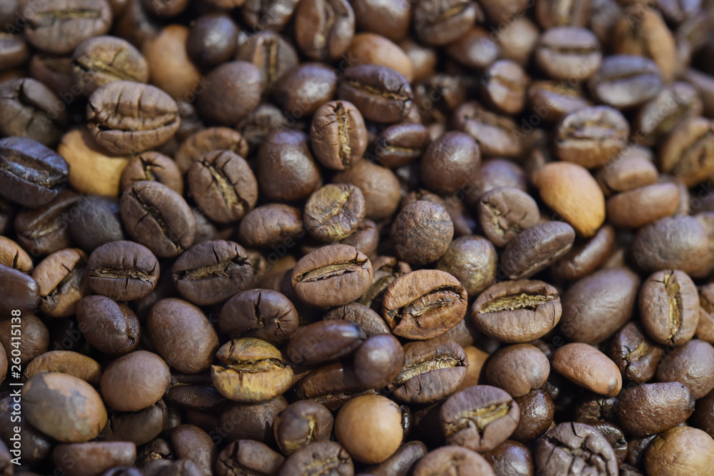 Close up of coffee beans for background Close up of coffee beans for background
