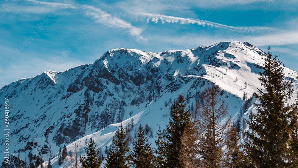 Beautiful alpine winter view at the Achensee-Pertisau-Tyrol-Austria