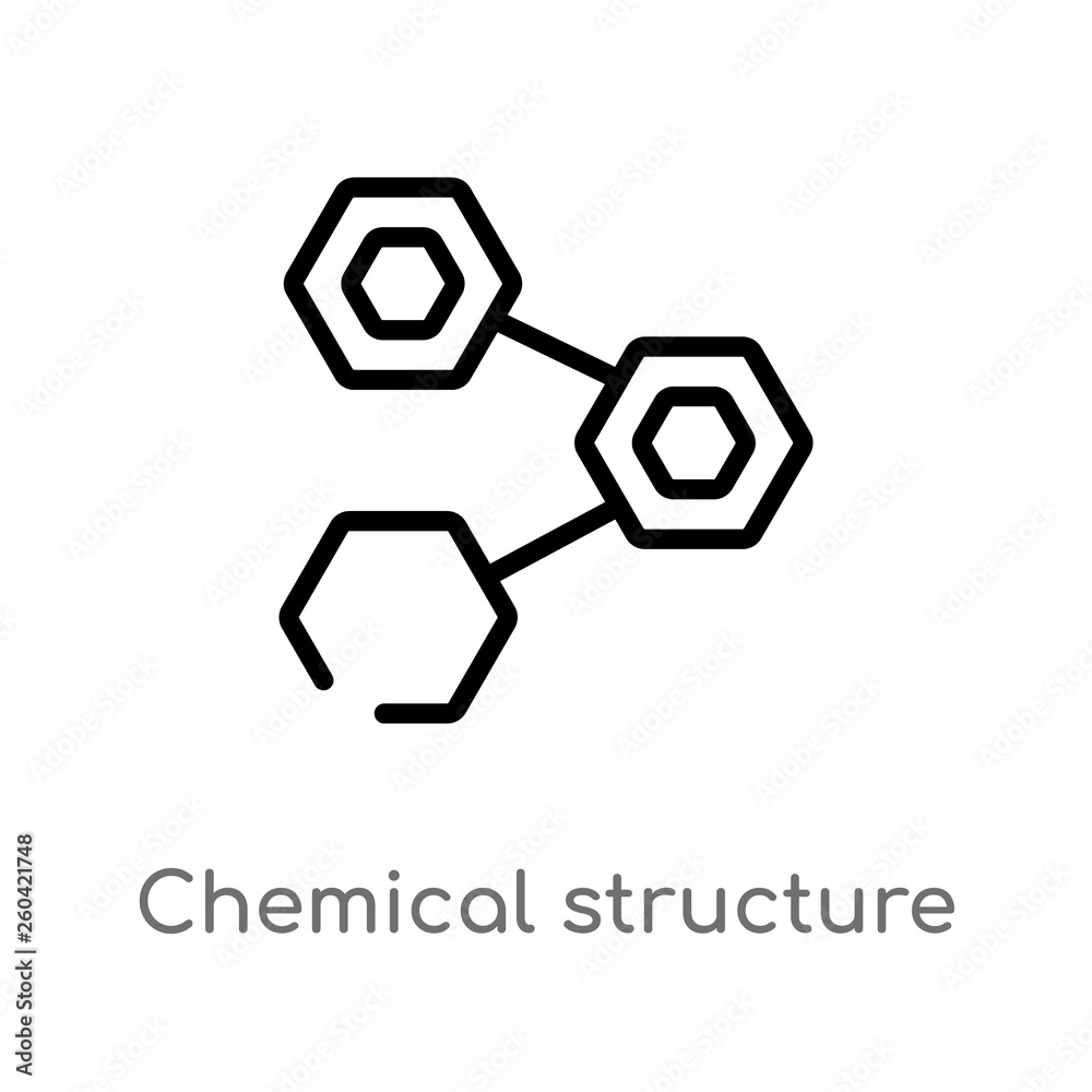 outline chemical structure vector icon. isolated black simple line element illustration from nature concept. editable vector stroke chemical structure icon on white background outline chemical structure vector icon. isolated black simple line element illustration from nature concept. editable vector stroke chemical structure icon on white background