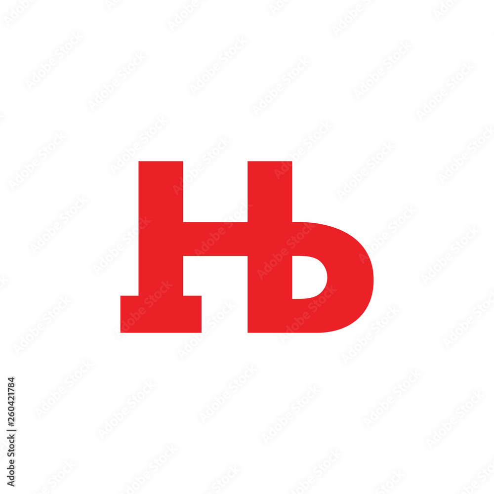 letter hb simple geometric line logo vector letter hb simple geometric line logo vector