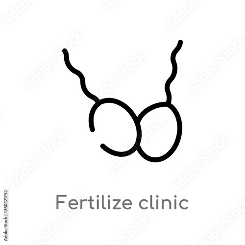 outline fertilize clinic vector icon. isolated black simple line element illustration from nature concept. editable vector stroke fertilize clinic icon on white background