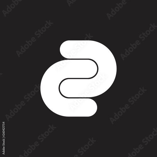 abstract 2 c linked geometric logo