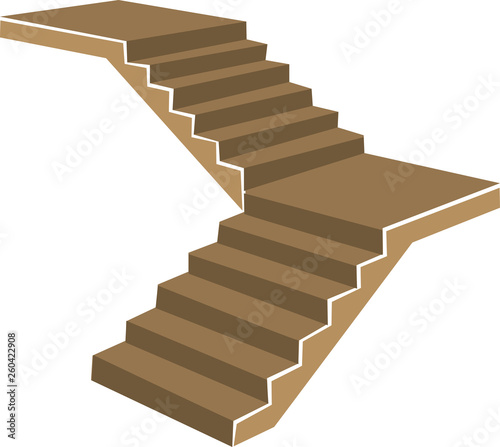 3d stairs isolated on white background. Steps. Vector illustration