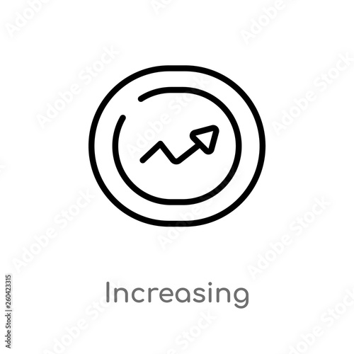 Free Download outline increasing vector icon. isolated black simple line element illustration from user interface concept. editable vector stroke increasing icon on white background - GFXLoad