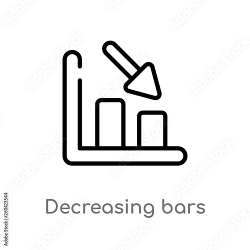 Free Download outline decreasing bars chart vector icon. isolated black simple line element illustration from user interface concept. editable vector stroke decreasing bars chart icon on white background - GFXLoad