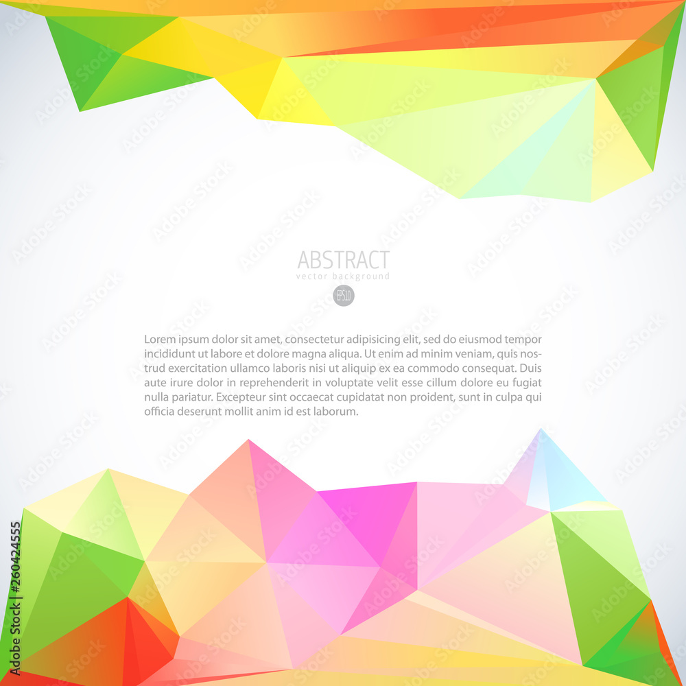 Color triangle background banner brochure template