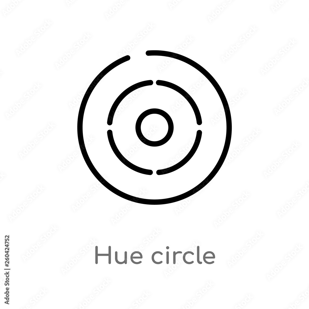 outline hue circle vector icon. isolated black simple line element illustration from user interface concept. editable vector stroke hue circle icon on white background outline hue circle vector icon. isolated black simple line element illustration from user interface concept. editable vector stroke hue circle icon on white background