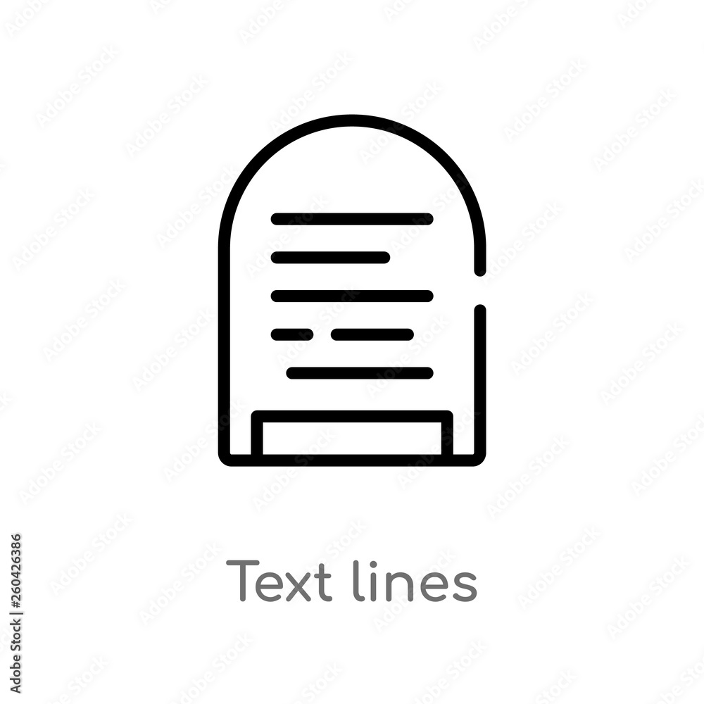 outline text lines vector icon. isolated black simple line element illustration from communication concept. editable vector stroke text lines icon on white background outline text lines vector icon. isolated black simple line element illustration from communication concept. editable vector stroke text lines icon on white background