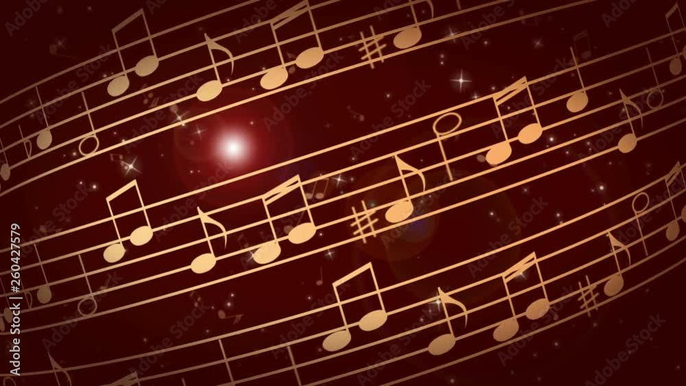 Abstract music background with notes