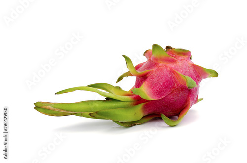 Fresh Dragon fruit isolated on white background.