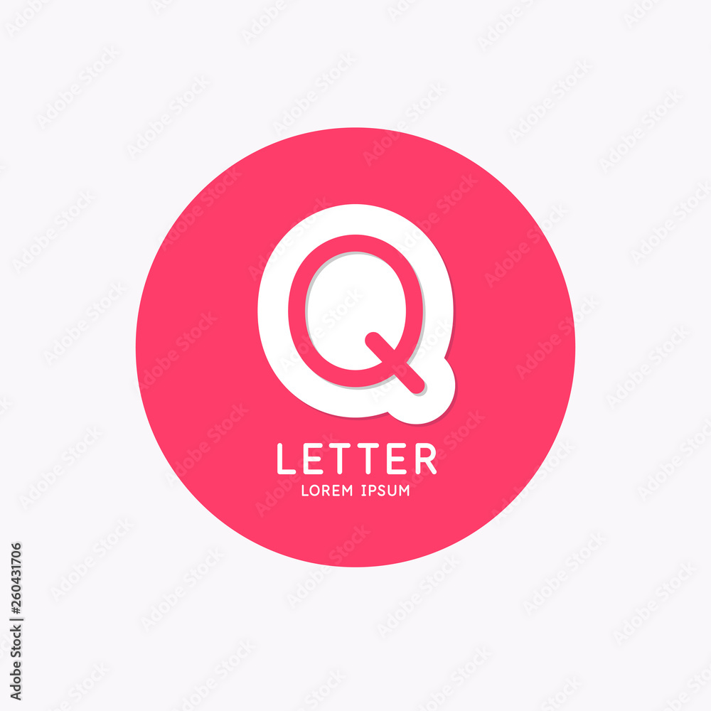 Modern linear logo and sign the letter Q. Modern linear logo and sign the letter Q.