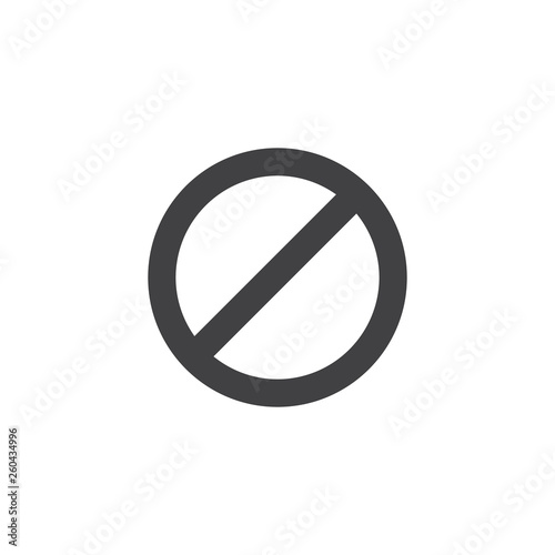 Access Denied prohibition vector icon. Forbidden filled flat sign for mobile concept and web design. Stop sign glyph icon. Symbol, logo illustration. Pixel perfect vector graphics