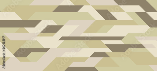 Geometric camouflage pattern. Futuristic Sci Fi mosaic background, seamless texture. Urban clothing style, masking camo repeat print. Vector