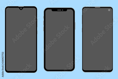 Smartphone flat design - Sammlung Konzept
