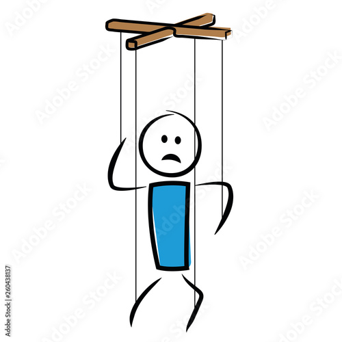 Mann als Marionette
