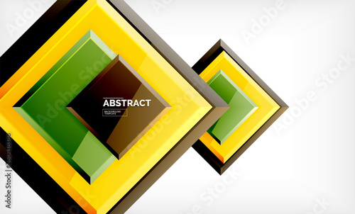 Geometric abstract background, modern square design