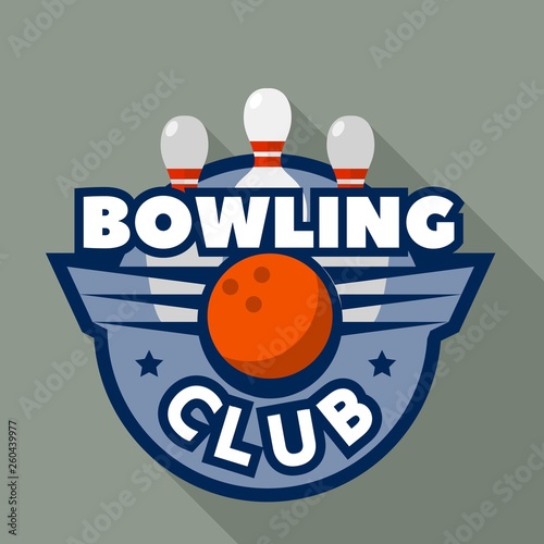Bowling modern club logo. Flat illustration of bowling modern club vector logo for web design