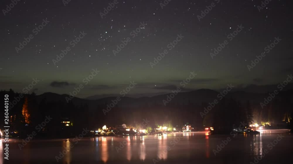 Time Lapse: Lake Shoreline Fireworks Dusk to Starry Night in Lake Cavanaugh, Washington Time Lapse: Lake Shoreline Fireworks Dusk to Starry Night in Lake Cavanaugh, Washington