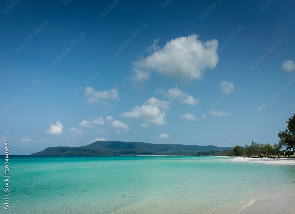 long beach in tropical paradise koh rong island cambodia