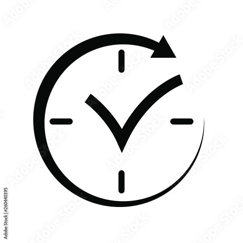 Check mark clock icon