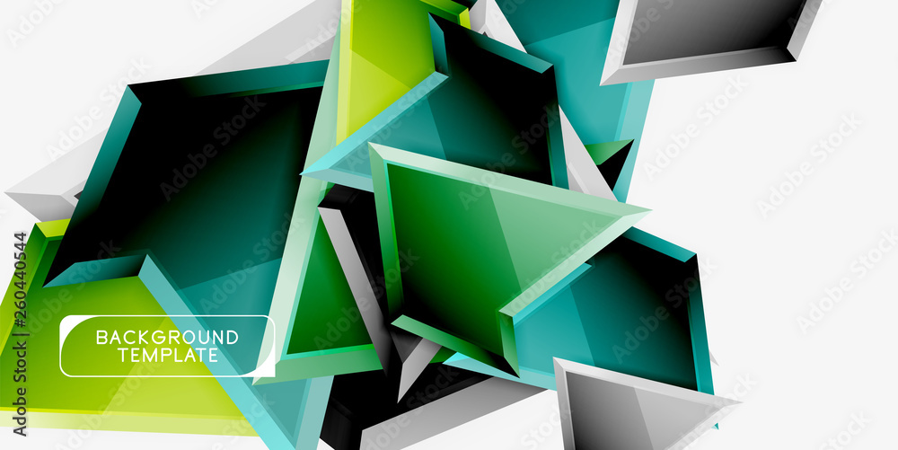 Minimal geometrical triangles with 3d effect abstract background template Minimal geometrical triangles with 3d effect abstract background template