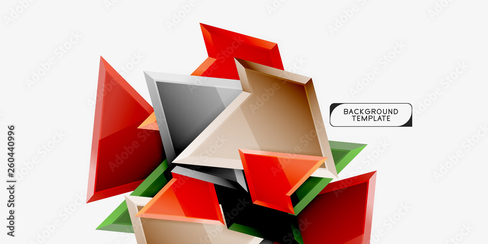 Minimal geometrical triangles with 3d effect abstract background template Minimal geometrical triangles with 3d effect abstract background template