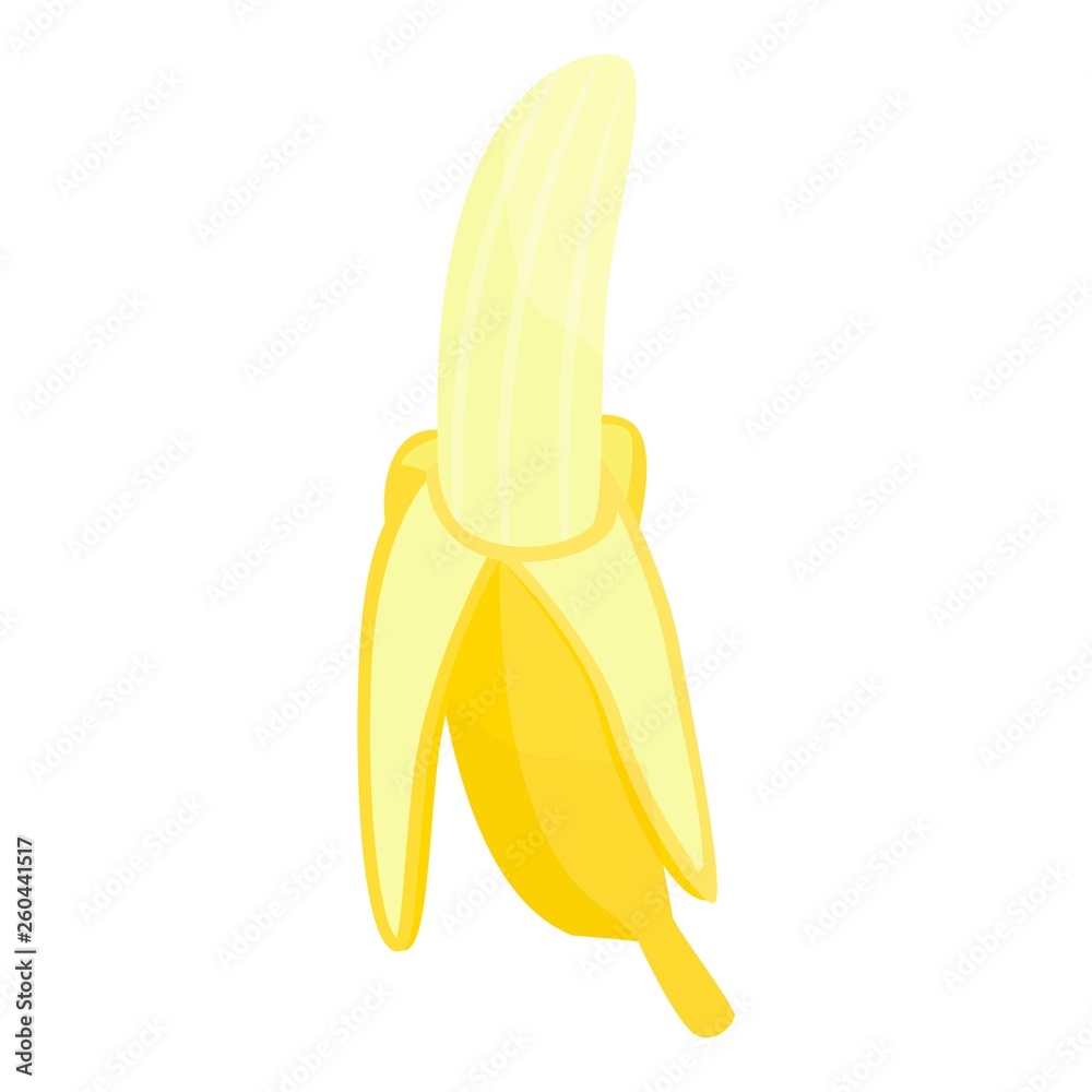 Banana icon. Isometric of banana vector icon for web design isolated on white background Banana icon. Isometric of banana vector icon for web design isolated on white background