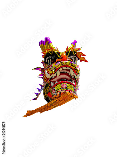 Chinese New Year Dragon Head isolated on white