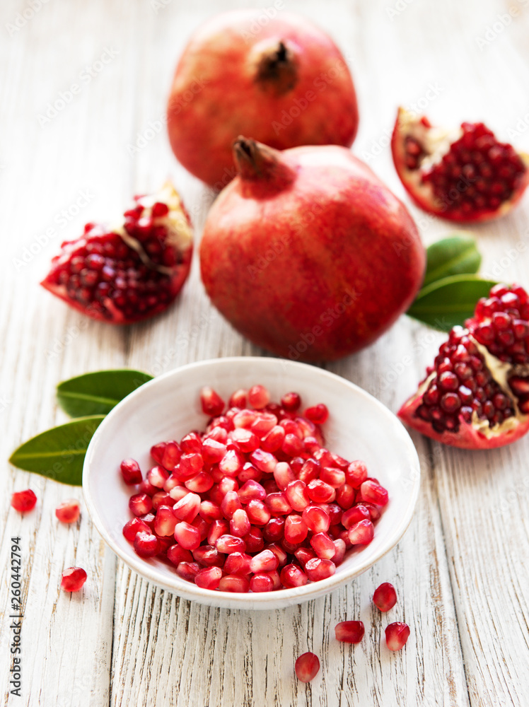 Ripe pomegranate fruits Ripe pomegranate fruits