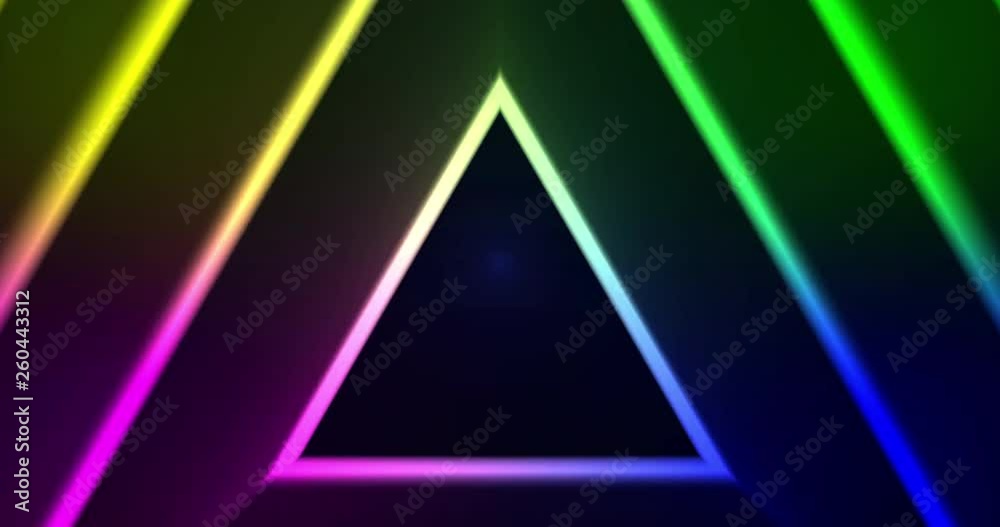 Abstract hypnotic triangles background. Loop animation, 4k.