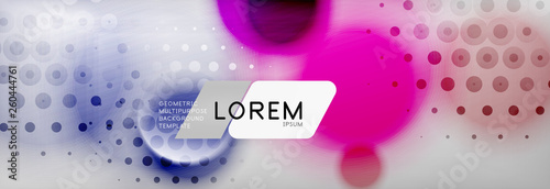 Background abstract - blurred dotted color circle shape, techno bubbles