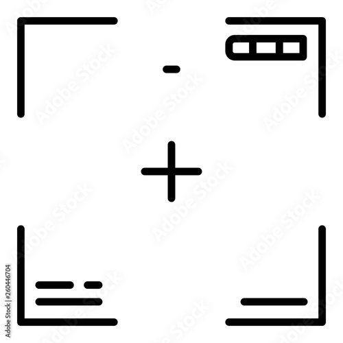 Cinema recording frame icon. Outline cinema recording frame vector icon for web design isolated on white background