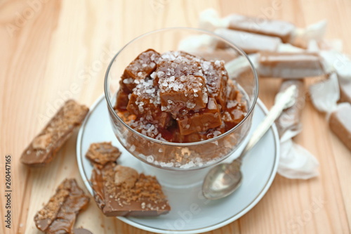 Gourmet salted caramel dess...
