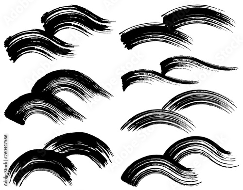 和波　書　手書き　毛筆イラスト