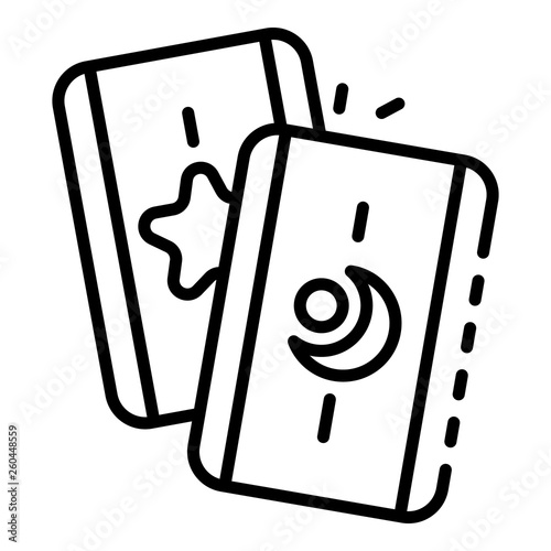 Wizard cards icon. Outline wizard cards vector icon for web design isolated on white background
