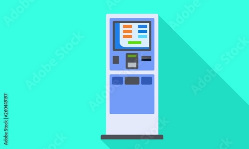Payment kiosk icon. Flat illustration of payment kiosk vector icon for web design