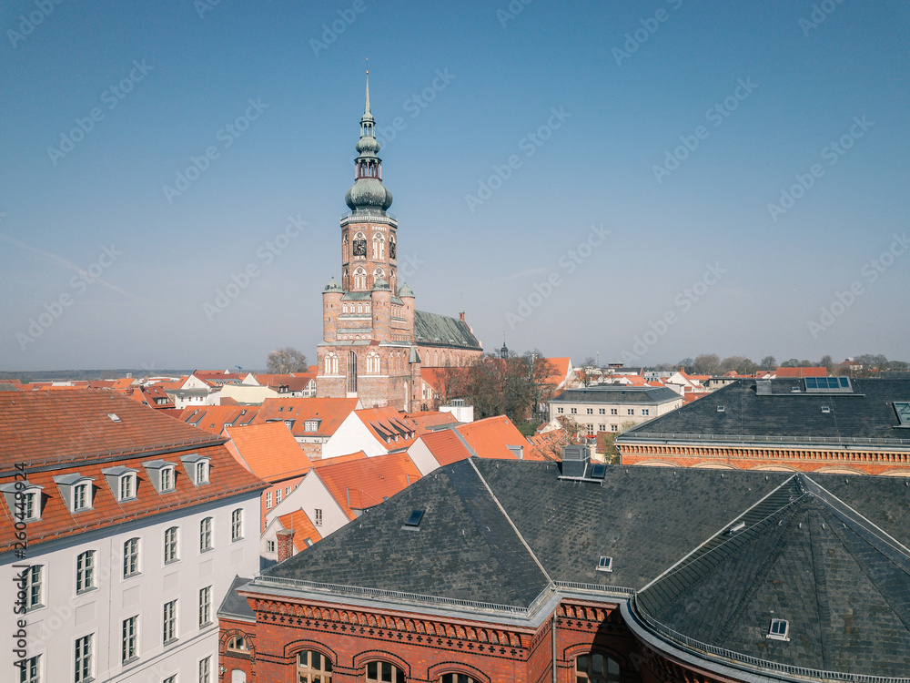 Naklejka premium Luftaufnahme Greifswald